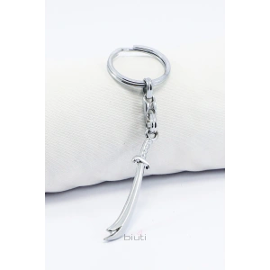 Parlak Metal Sade Zülfikar Kılıcı Metal Anahtarlık, Küçük Çanta Süsü
