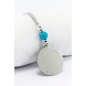 Sıkma Apatit Taşlı Gümüş Çelik Ayetel Kürsi Felak Nas İhlas Araba Dikiz Ayna Süsü Zincirli