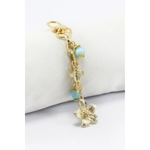 Çiçek Arı Pastel Boncuklu Klips Küçük Charm Anahtarlık Cüzdan Çanta Süsü