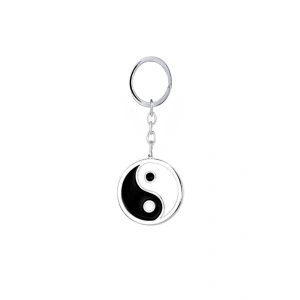 Ying Yang Denge Madalyon Anime Metal Anahtarlık