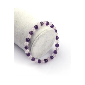 Ametist Pembe Kuvars Bileklik 8 Mm
