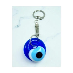 Nazar Boncuğu El Yapımı Cam Hediyelik Anahtarlık Boncuk 3,5cm