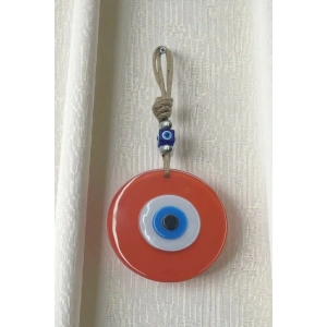 12cm Turuncu Nazar Boncuğu, Cam Nazar Boncuk Duvar Süsü, Nazarlık, Turuncu Nazar Boncuğu 12cm