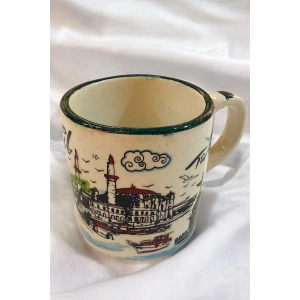 Hediyelik İstanbul Yazılı Kahve Kupası, Desenli Kupa, İstanbul Manzarası Desenli