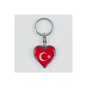SPTRNS Ay Yıldız Kalp Figürlü (93644) Metal Anahtarlık-Kırmızı