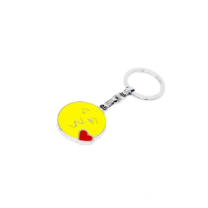 Öpücük Atan Sevimli Emojli Anahtarlık, Hediyelik Çanta Süsü