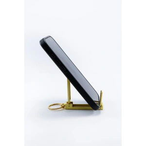 Telefon Tutucu Gold Renkli Metal Anahtarlık, Şık Hediyelik Anahtarlık