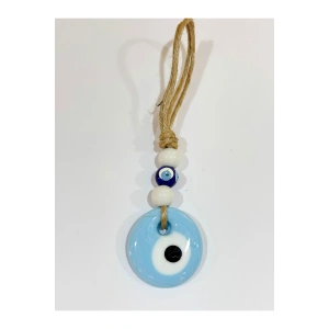 Bebe Mavisi El Yapımı Cam Nazar Boncuğu 5cm Duvar Süsü