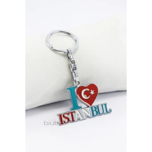 I Love Istanbul Temalı Metal Anahtarlık, İstanbul Hatırası ve Hediyelik Anahtarlık