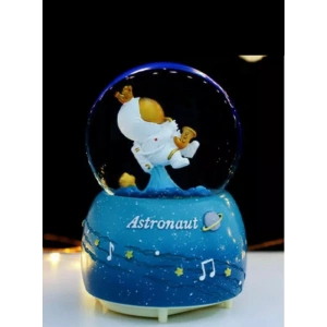 Astronot Temalı Işıklı Müzikli Orta Boy Kar Küresi