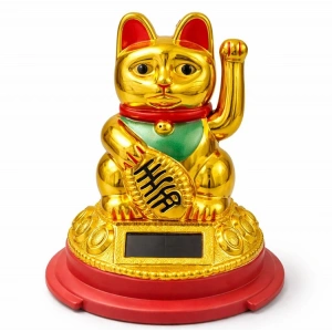Güneş Enerjili Pati Salayan Şans Kedisi ( Maneki Neko ) Alk2931