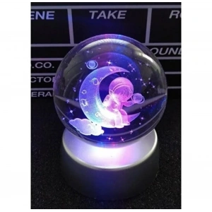 HİLAL ASTRONOT CAM KÜRE AHŞAP USB ALTLIK