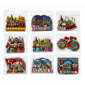 İstanbul Temalı Ahşap Buzdolapı Süsü Magnet Alk5825