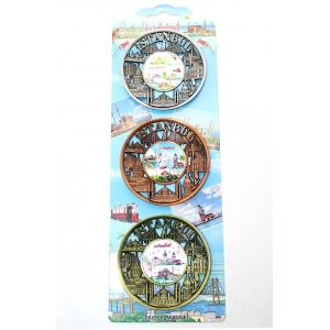 İstanbul Temalı Metal Magnet 3Lü Set Alk2891