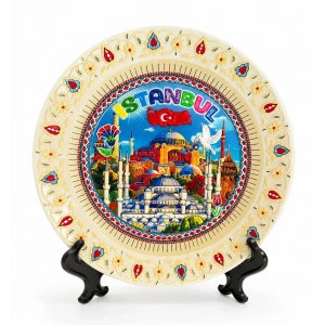 İstanbul Temalı Porselen Dekoratif Tabak 15 Cm Alk5840