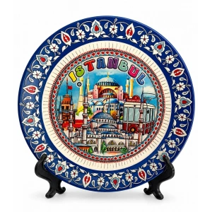 İstanbul Temalı Porselen Dekoratif Tabak 18 Cm Alk5841