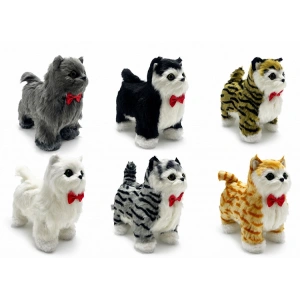 Sesli Hareketli Yürüyen Peluş Kedi Alk3389