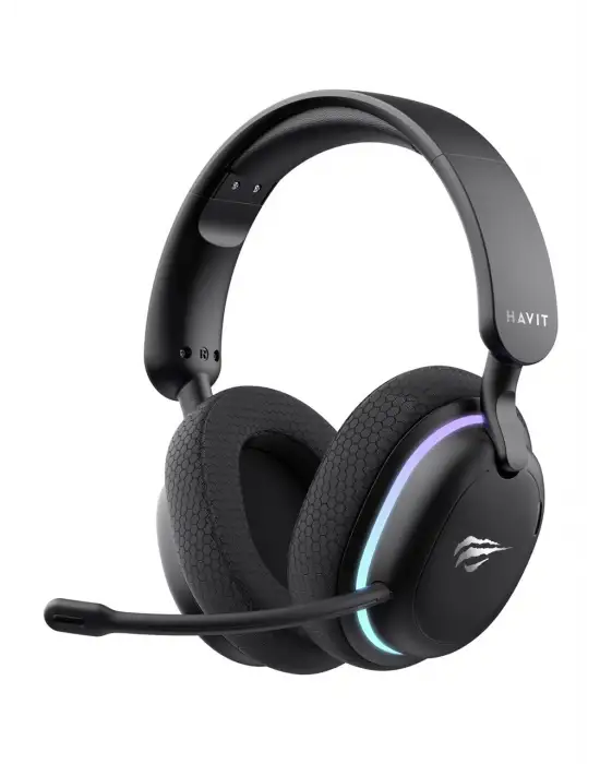 HAVİT GAMENOTE FUXİ-H7 SYİAH RGB USB KABLOLU/KABLOSUZ KULAK ÜSTÜ OYUNCU KULAKLIĞI