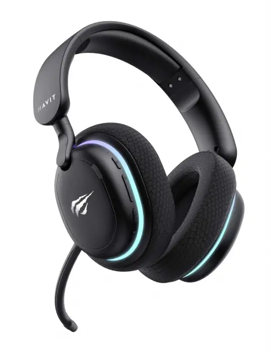 HAVİT GAMENOTE FUXİ-H7 SYİAH RGB USB KABLOLU/KABLOSUZ KULAK ÜSTÜ OYUNCU KULAKLIĞI