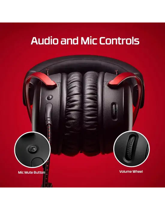 HYPERX CLOUD III 727A9AA SİYAH-KIRMIZI KABLOLU KULAK ÜSTÜ OYUNCU KULAKLIĞI