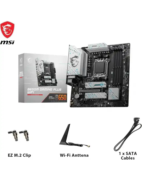 MSI B650M GAMİNG PLUS Wİ-Fİ AMD AM5 DDR5 MİCRO ATX ANAKART