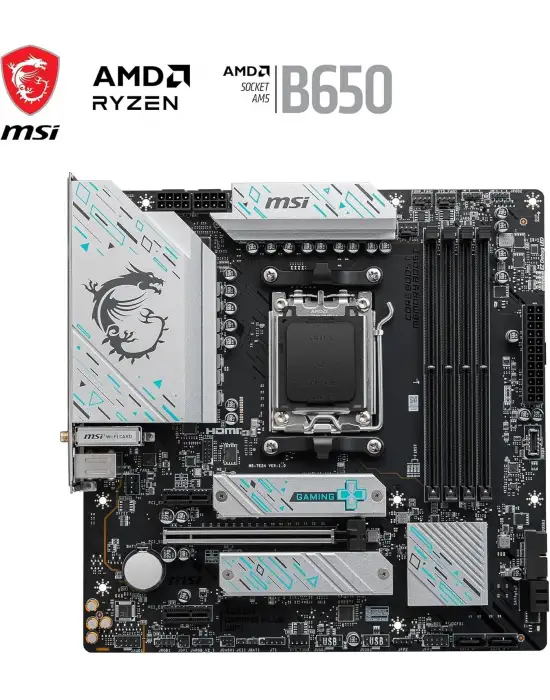 MSI B650M GAMİNG PLUS Wİ-Fİ AMD AM5 DDR5 MİCRO ATX ANAKART