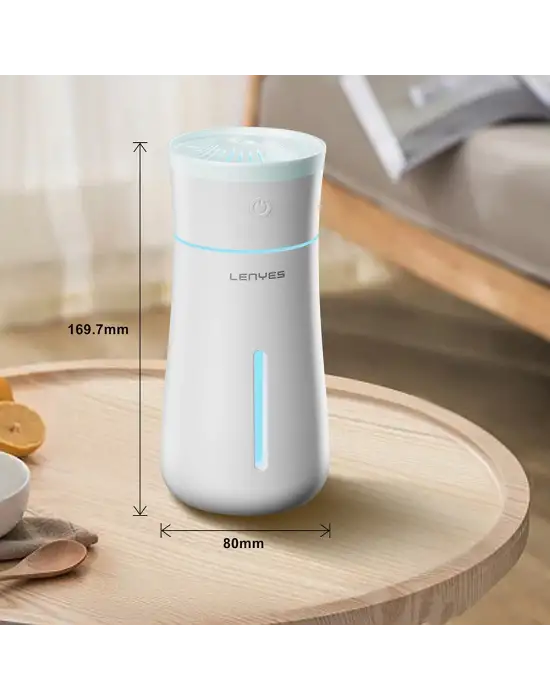 LENYES LHU03 VAZO TİPİ RGB ATMOSFER IŞIKLI NANO SPREY SESSİZ HAVA NEMLENDİRİCİ