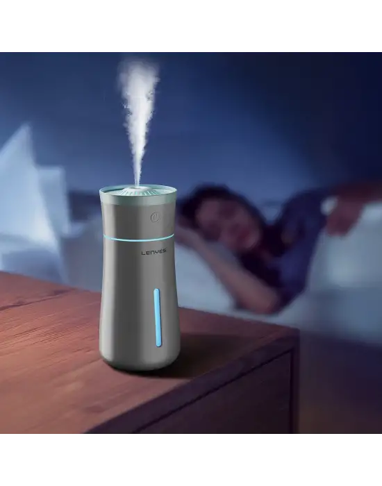 LENYES LHU03 VAZO TİPİ RGB ATMOSFER IŞIKLI NANO SPREY SESSİZ HAVA NEMLENDİRİCİ