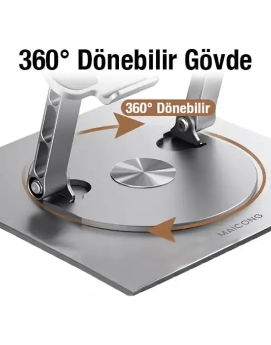 ALLY MC BRAKET LS928 PREMİUM 360 DÖNEBİLEN AYARLANABİLİR ALÜMİNYUM LAPTOP-BİLGİSAYAR STANDI