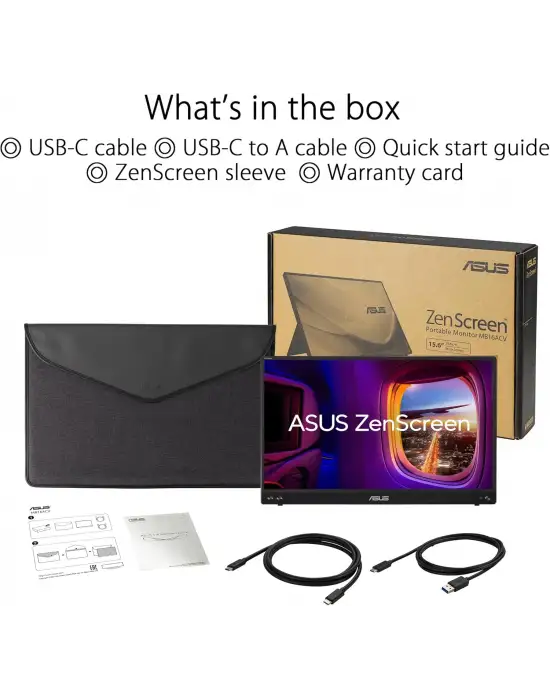 ASUS ZENSCREEN MB16ACV 15.6 5 MS FULL HD IPS 60 HZ TAŞINABİLİR MONİTÖR