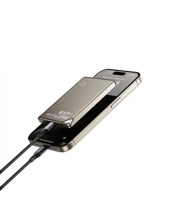 WİWU WI-P019 ULTRA-THİN EXPLORE SERİSİ LED GÖSTERGELİ 15W 5000MAH KABLOSUZ MAGSAFE POWERBANK