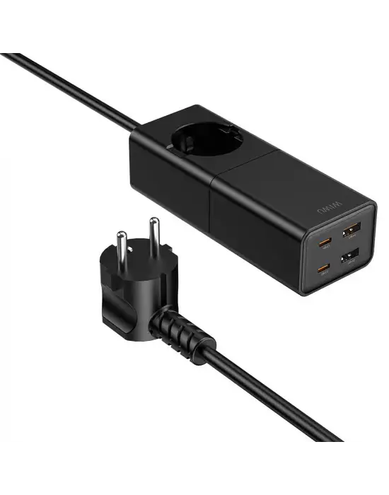 WİWU Wİ-S004 GAN TECH ÇİFT TYPE-C VE ÇİFT USB-A GİRİŞLİ PRİZ 100W 150CM