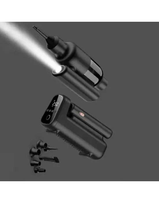 WİWU Wİ-Aİ002 5İN1 OTO ARAÇ LASTİK ŞİŞİRME POMPASI - OTO ARAÇ SÜPÜRGESİ - VAKUM MAKİNESİ - FENER DİJİTAL EKRANLI ARAÇ HAVA KOMPRESÖRÜ