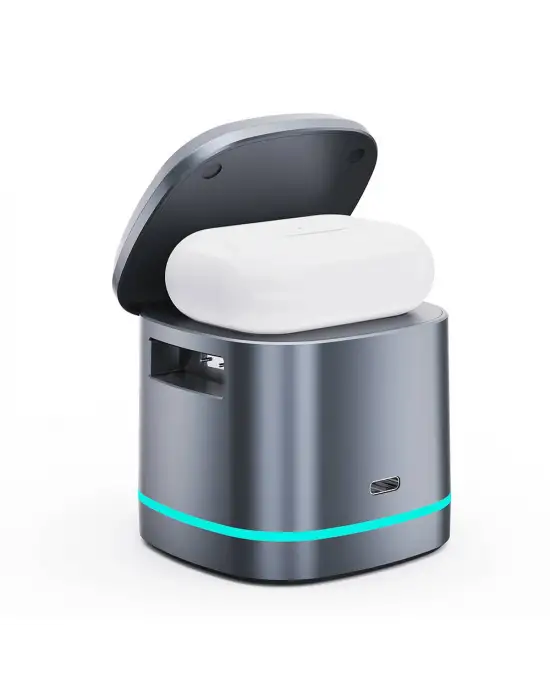 WİWU Wİ-W024 RUBİK KÜP AMBİYANS IŞIKLI TELEFON&AKILLI SAAT&KULAKLIK İÇİN 15W 3İN1 KABLOSUZ ŞARJ STANDI