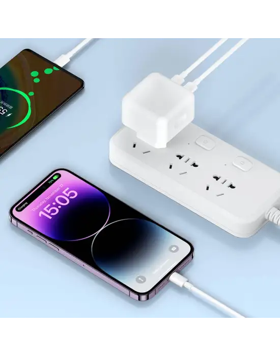 WİWU Wİ-U010 COMET SERİSİ DUAL TYPE-C 35W HIZLI ŞARJ ÖZELLİKLİ SEYAHAT ŞARJ BAŞLIĞI