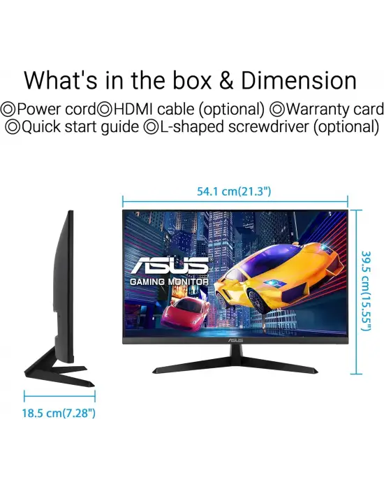 ASUS VY249HGR 23.8 1 MS FULL HD IPS 120 HZ OYUNCU MONİTÖRÜ