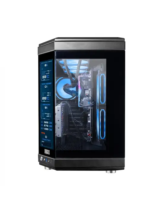 Dragos North Evo Vision Plus 7x Argb Fan ATX LCD Ekranlı Gaming Bilgisayar Kasası + PCI Express 4.0 Riser