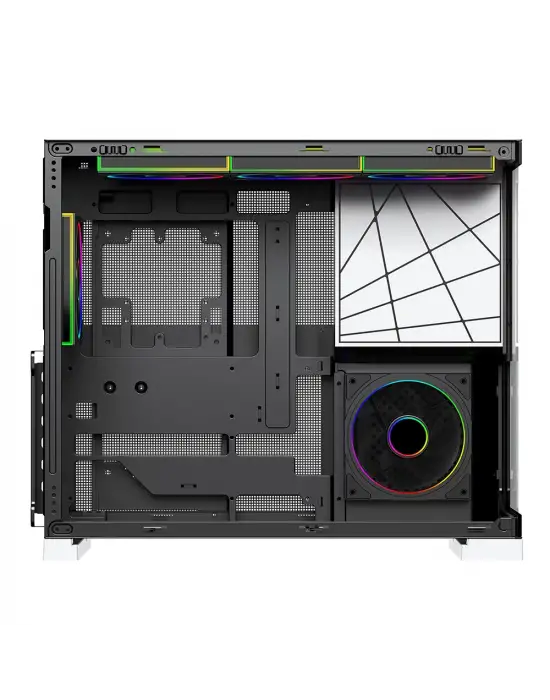 DRAGOS PRİZMA 5X ARGB FAN TYPE-C 1000W 80+ BRONZE PCIE 5.1 ATX 3.0 ATX MİD TOWER KASA BEYAZ