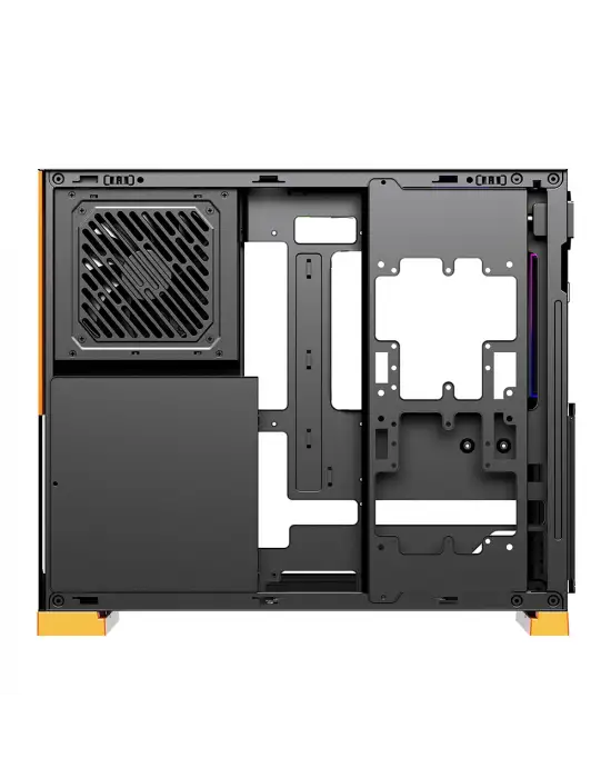 DRAGOS PRİZMA 5X ARGB FAN TYPE-C 1000W 80+ BRONZE PCIE 5.1 ATX 3.0 ATX MİD TOWER KASA TURUNCU