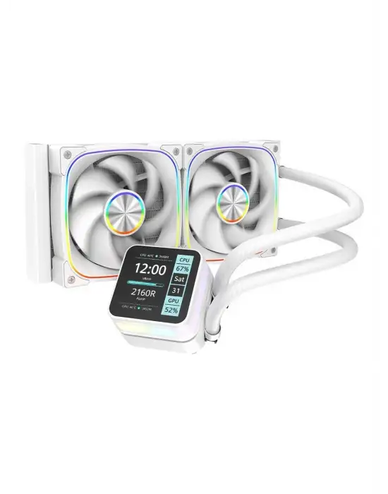 DRAGOS ROCK LCD ARGB BEYAZ 240 MM İŞLEMCİ SIVI SOĞUTUCU