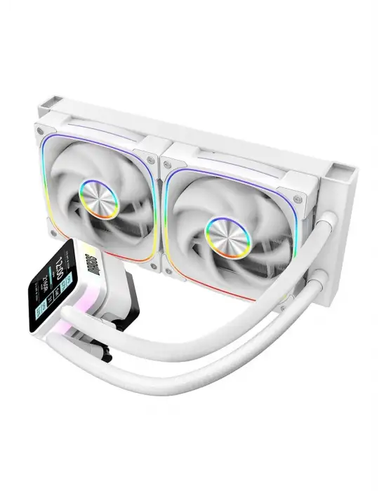 DRAGOS ROCK LCD ARGB BEYAZ 240 MM İŞLEMCİ SIVI SOĞUTUCU