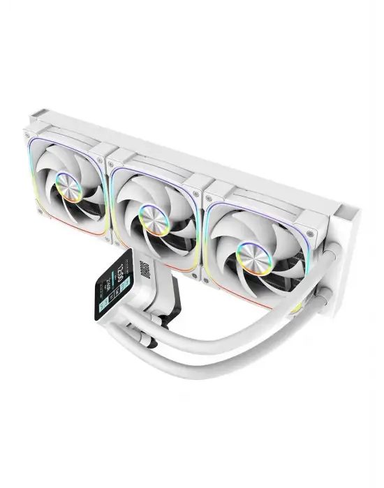 DRAGOS ROCK LCD EKRANLI 360MM ARGB BEYAZ İŞLEMCİ SIVI SOĞUTUCU
