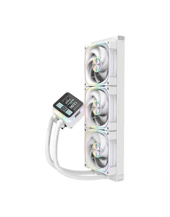 DRAGOS ROCK LCD EKRANLI 360MM ARGB BEYAZ İŞLEMCİ SIVI SOĞUTUCU