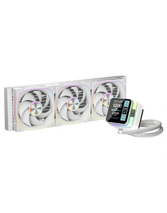 DRAGOS ROCK LCD EKRANLI 360MM ARGB BEYAZ İŞLEMCİ SIVI SOĞUTUCU