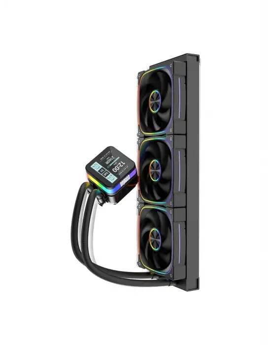 DRAGOS ROCK LCD EKRANLI 360MM ARGB SİYAH İŞLEMCİ SIVI SOĞUTUCU
