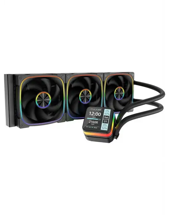 DRAGOS ROCK LCD EKRANLI 360MM ARGB SİYAH İŞLEMCİ SIVI SOĞUTUCU