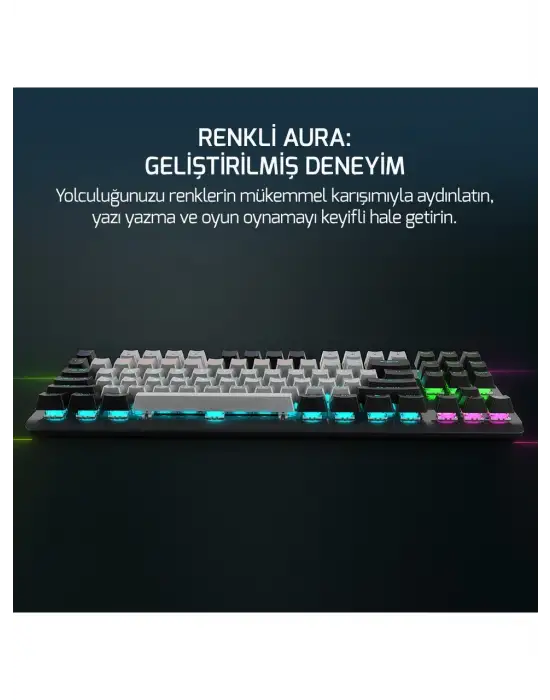 GAME POWER EVA 3 60M MEKANİK RED SWİTCH TÜRKÇE Q 88 TUŞ USB GAMİNG KLAVYE