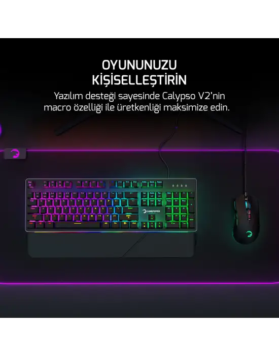GamePower Calypso V2 RGB Blue Switch Kablolu Mekanik Gaming Klavye