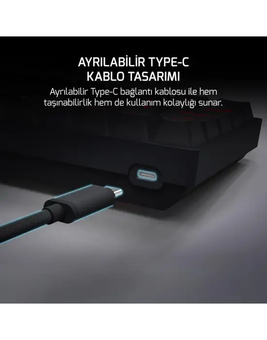 GAMEPOWER LYRA 60M RGB TKL RED SWİTCH KABLOLU MEKANİK OYUNCU KLAVYESİ