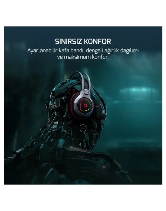 GAMEPOWER RANGER RGB 7.1 USB KABLOLU KULAK ÜSTÜ OYUNCU KULAKLIĞI